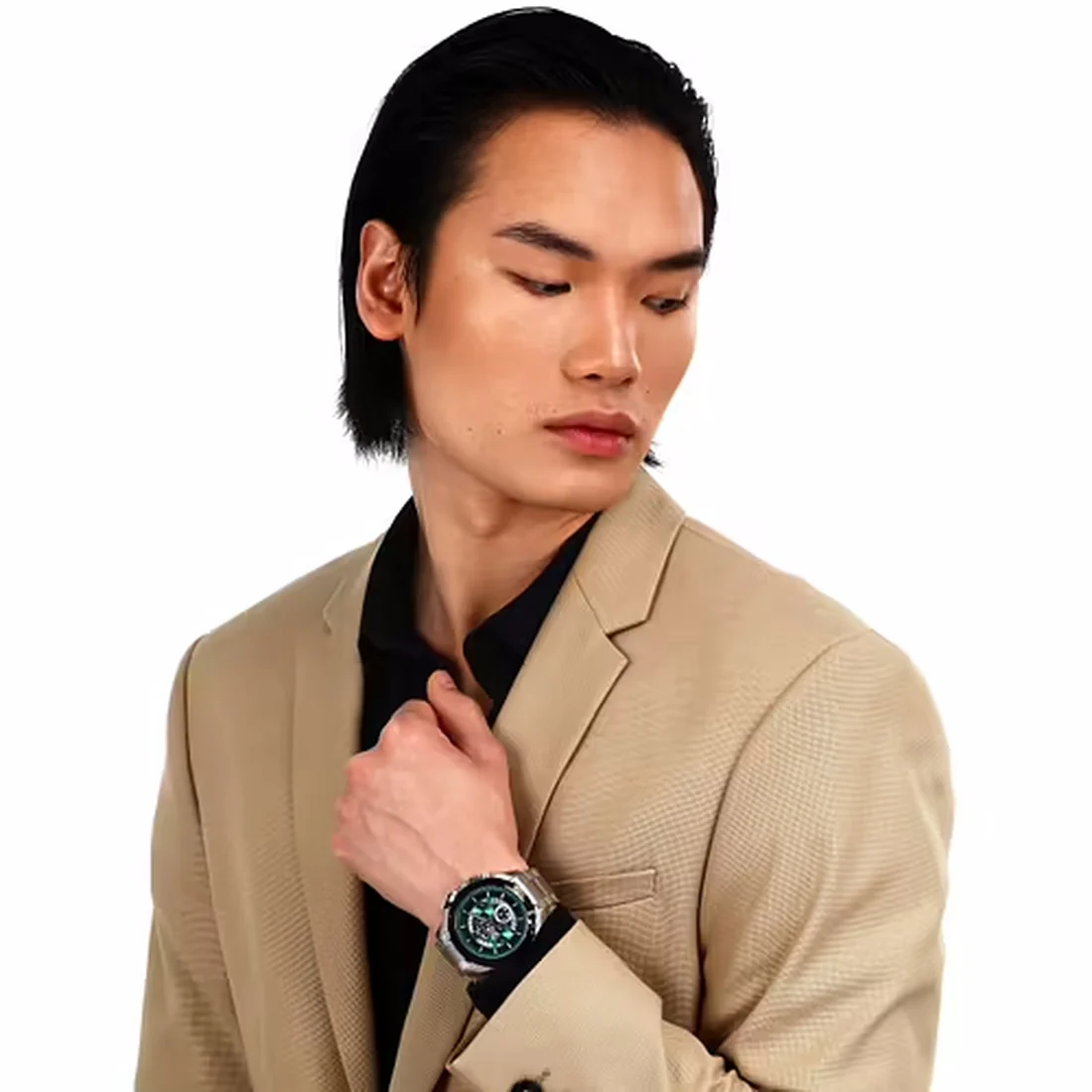 Orologio Maserati Traguardo crono verde scheletrato in acciaio R8873612060