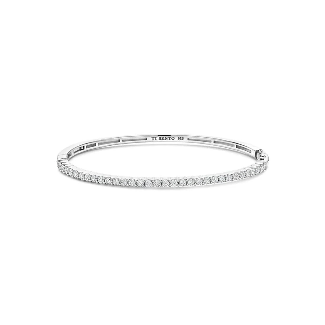 Bracciale Ti Sento Milano in argento tennis rigido pietre bianche 23097ZI