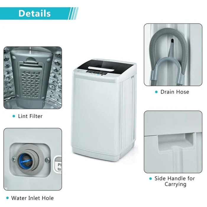 Eletriclife 8.8 lbs Portable Full-Automatic Laundry Washing Machine