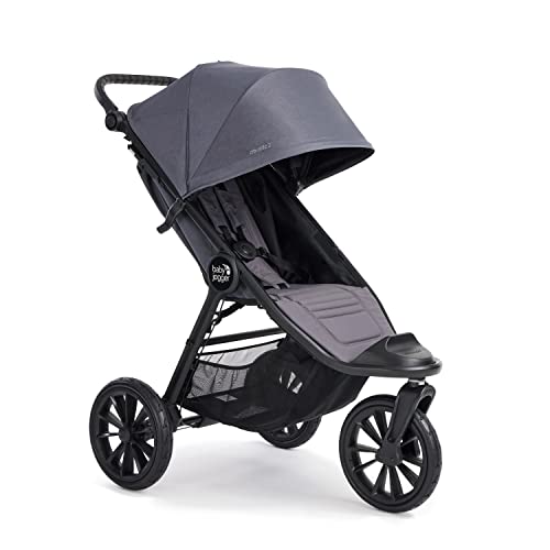 Baby Jogger City Elite 2 Passeggino combinato per ogni terreno, pieghevole e portatile, grigio pietra (grigio) : Prima infanzia