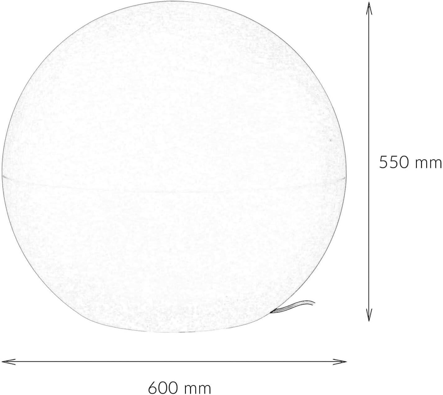 Licht-Erlebnisse Außenleuchte mit Stecker Kabel Ø 60 cm rund IP65 inkl. E27 LED 2700 K warmweiß robuste Wegeleuchte Kugelleuchte Terrasse Garten Lampe
