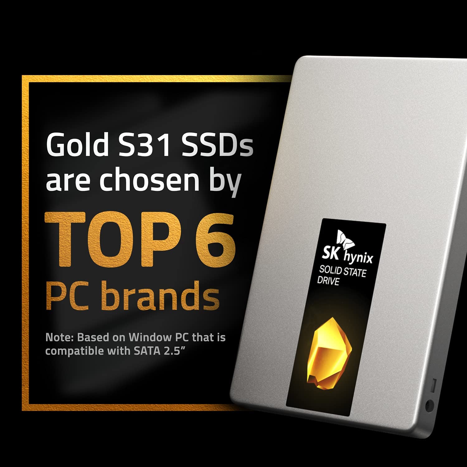 SK hynix Gold S31 1TB SSD SATA Gen3 2.5 pulgadas Interno | SSD 1TB | Hasta 560MB/S