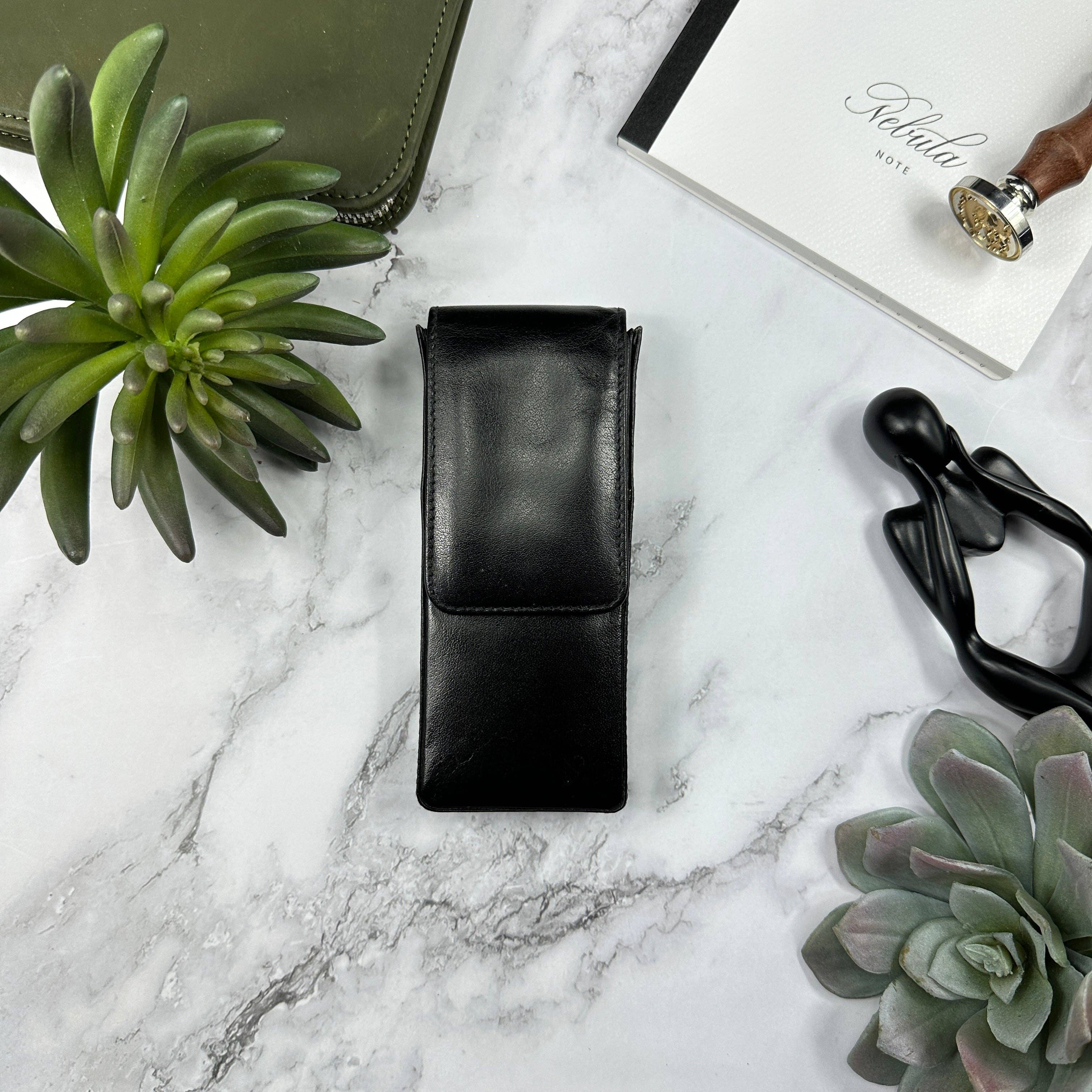 Girologio - Leather 3 Pen Magnetic Pen Case