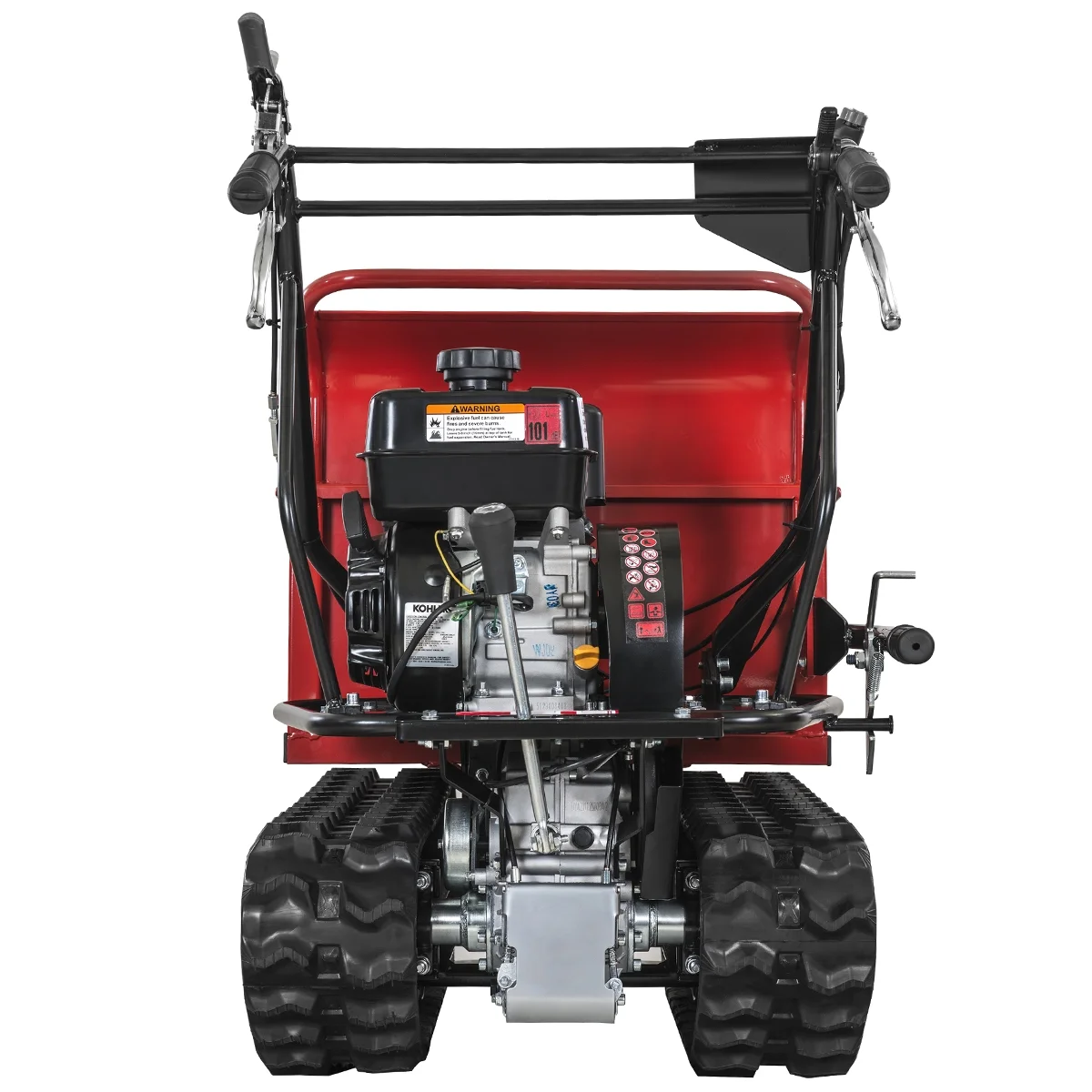 XtremepowerUS Track Barrow, 660lb Loading Capacity, 6.5HP Kohler, Gas Powered Wheelbarrow
