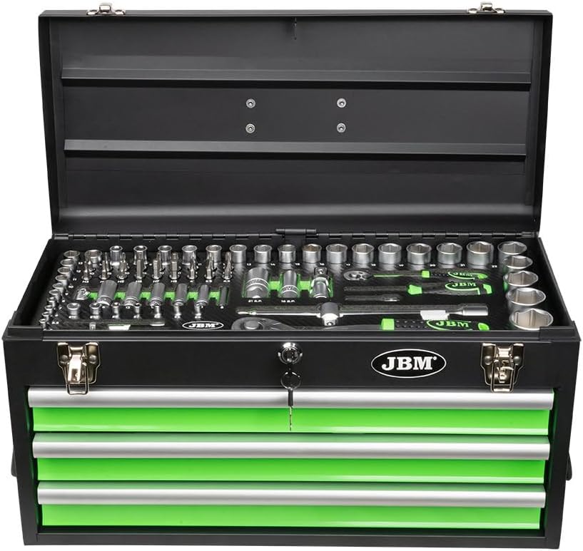 JBM 54261 REFIAL CASSETTA IN METALLO CON UTENSILI 143 PEZZI SATINATI