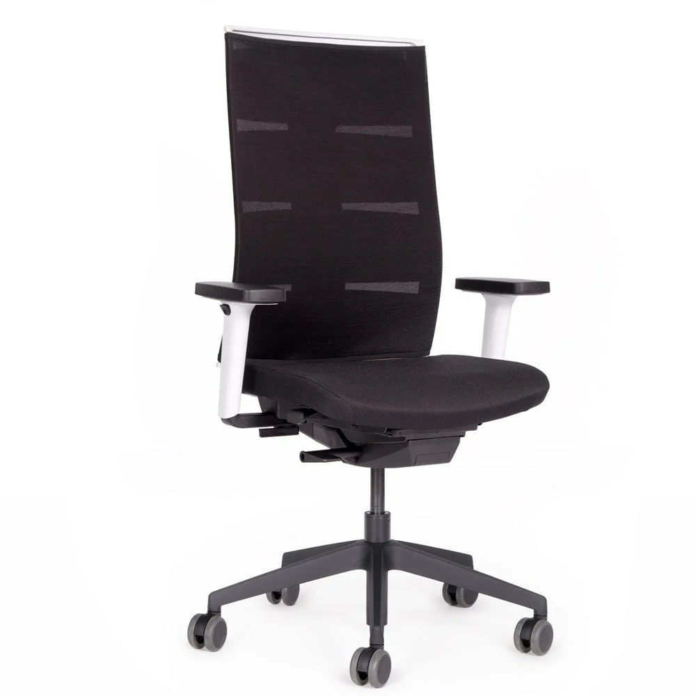 Sedia da ufficio ergonomica con schienale in rete lento Agilis Matrix MT12 EDIZIONE SPECIALE Pure Black