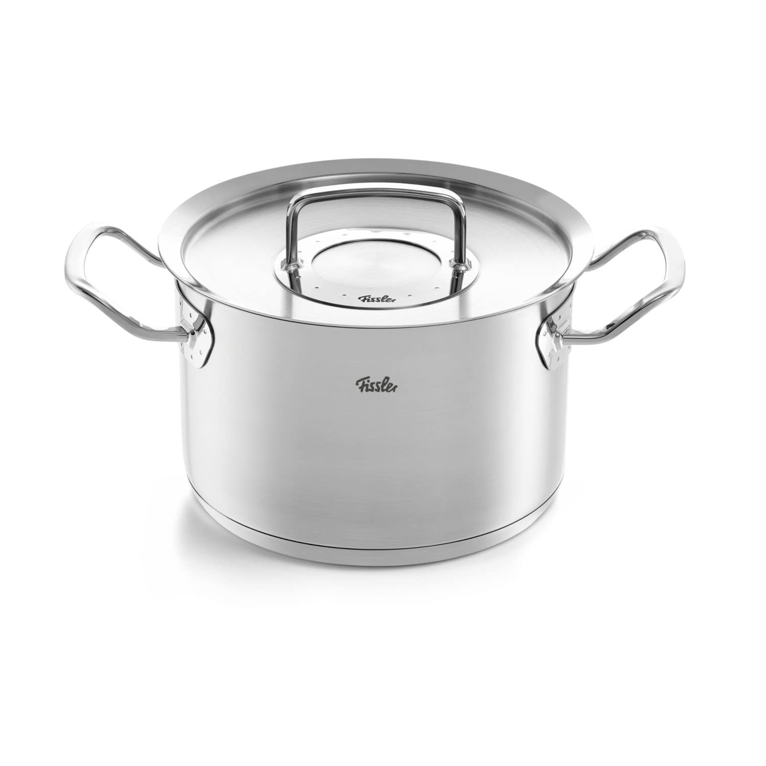 Kochtopfset 5-teilig aus Edelstahl mit Metalldeckeln und Edelstahlpflege, für alle Herdarten inkl. Induktion