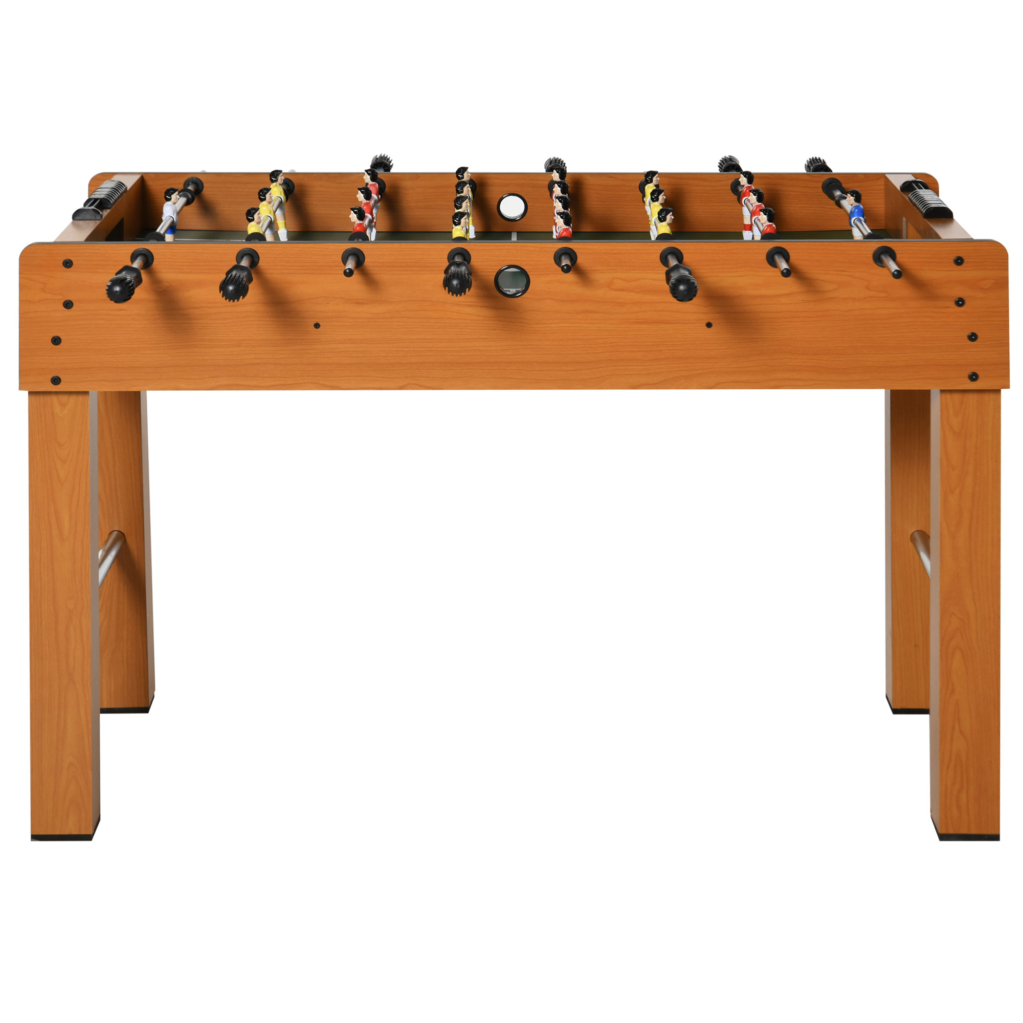 HOMCOM Professioneller Tischkicker für Erwachsene und Familie aus MDF, Billardtisch mit 2 Bällen, Punktezähler und 22 Spielern, 122x61x80,7cm