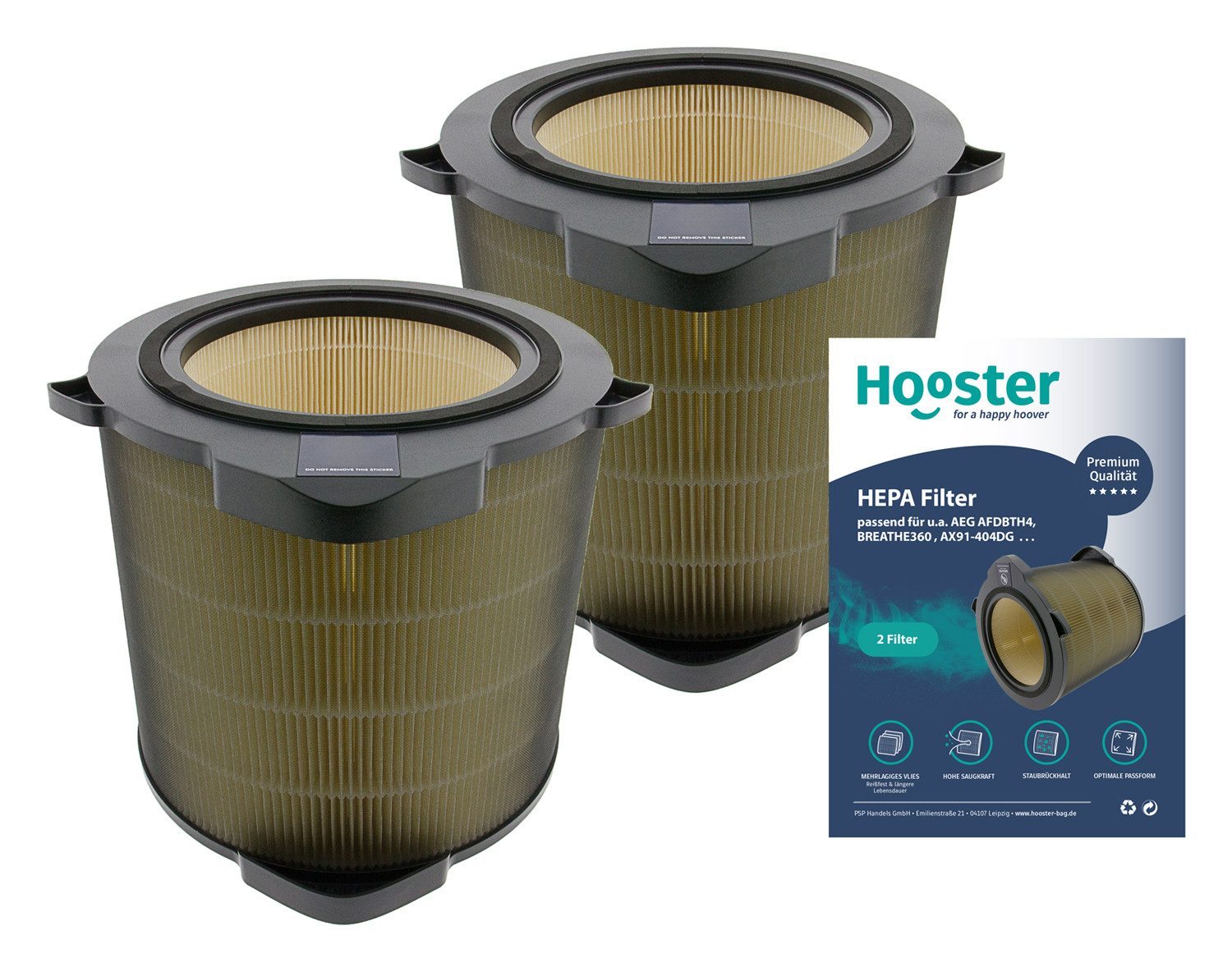 Luftfilter 2er Set Filter kompatibel mit AEG Luftreiniger AX91-404DG