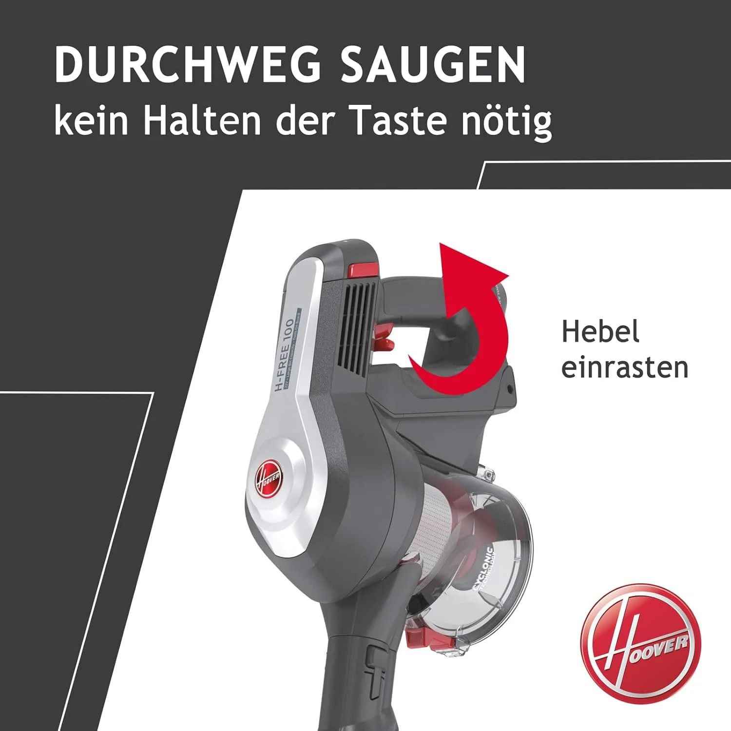 Hoover Accustofzuiger Dierenharen H-FREE 100 PETS zonder zak + dierenmondstuk I tot 40 min. gebruiksduur I snoerloze stofzuiger met LED, XL stofreservoir & parkeerstand I accustofzuiger met kierenzuiger & stofborstel