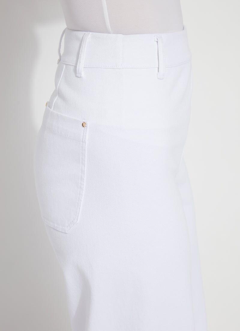 Erin High Waist Wide Leg Jeans in White by Lysse