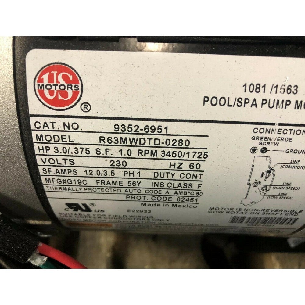 Gecko Alliance Aqua Pro XP2 Spa Pump 3hp 230v 2 Spd 07830001 2