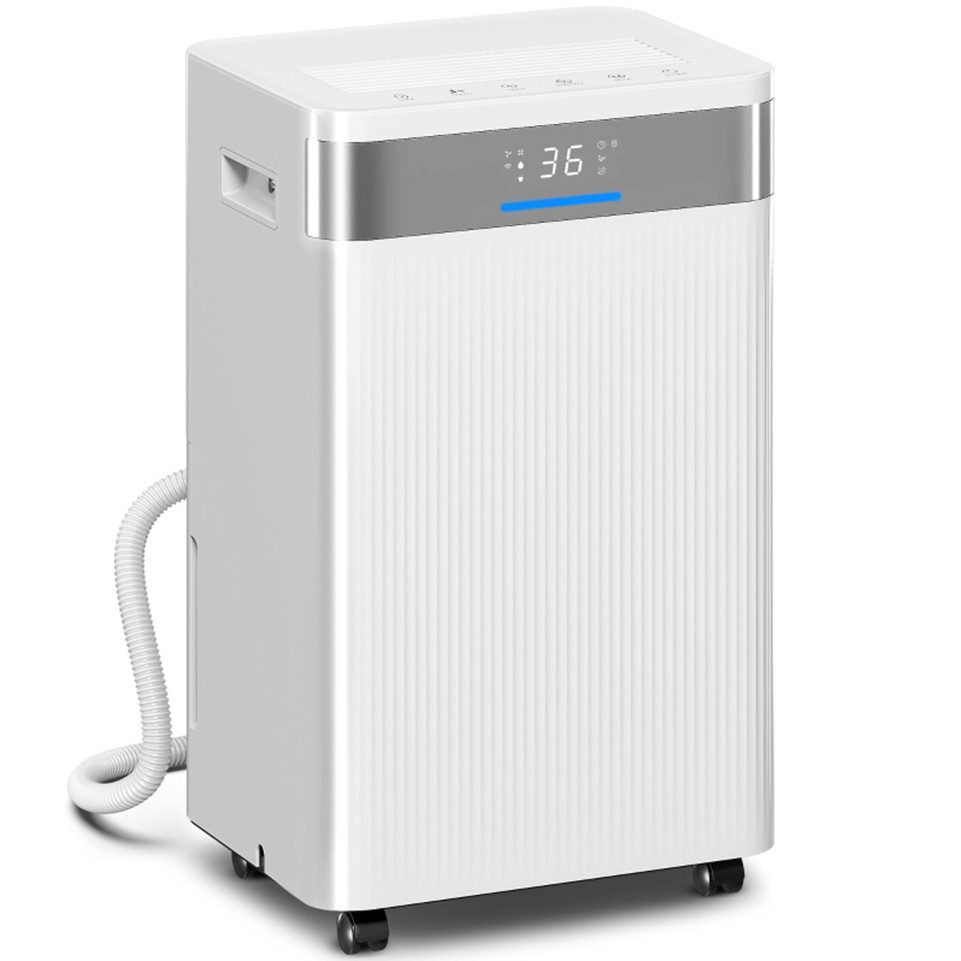 Luftbefeuchter 4,5L Tank, 24h-Timer, LED-Display, Weiß
