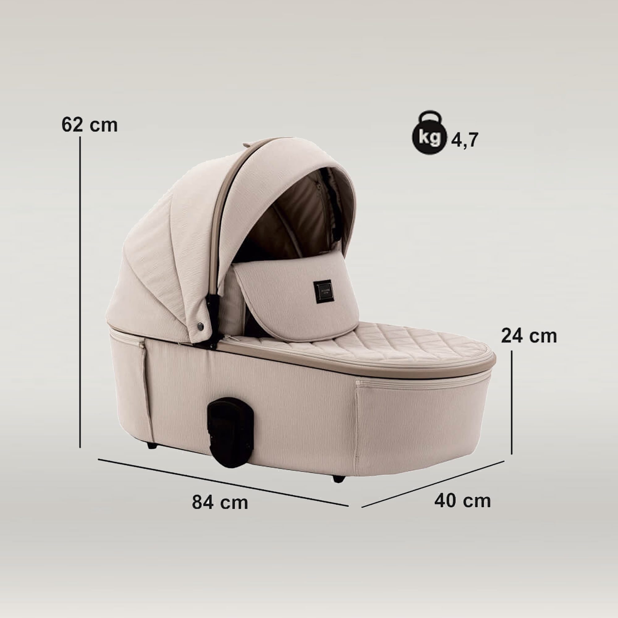 Kombi-Kinderwagen Merida Luxus & Eleganz 2in1, inkl. Wickeltasche & viel Zubehör