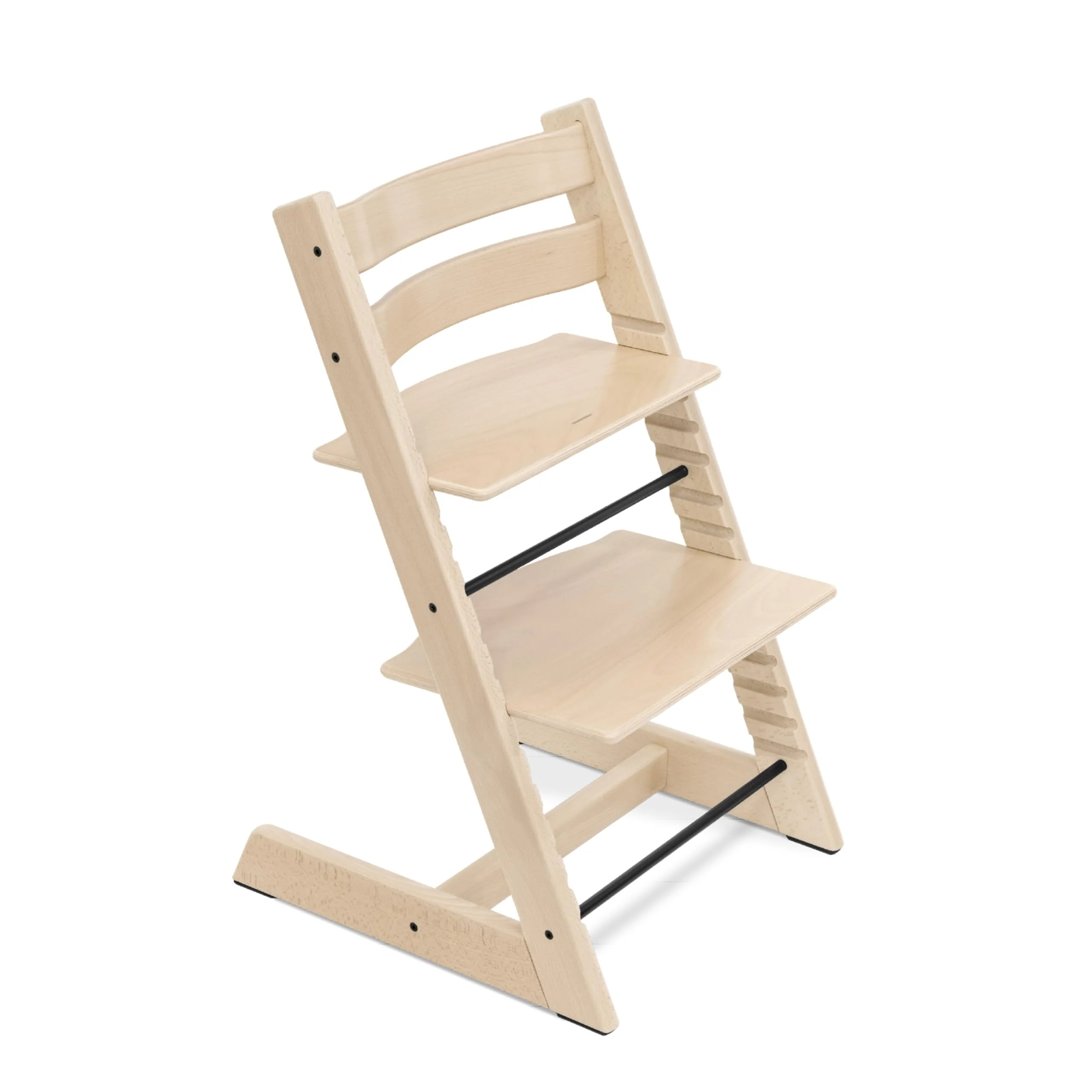 Stokke Tripp Trapp® Hochstuhl aus Holz, mitwachsender Kinderstuhl mit verstellbarer Sitz- und Fußplatte