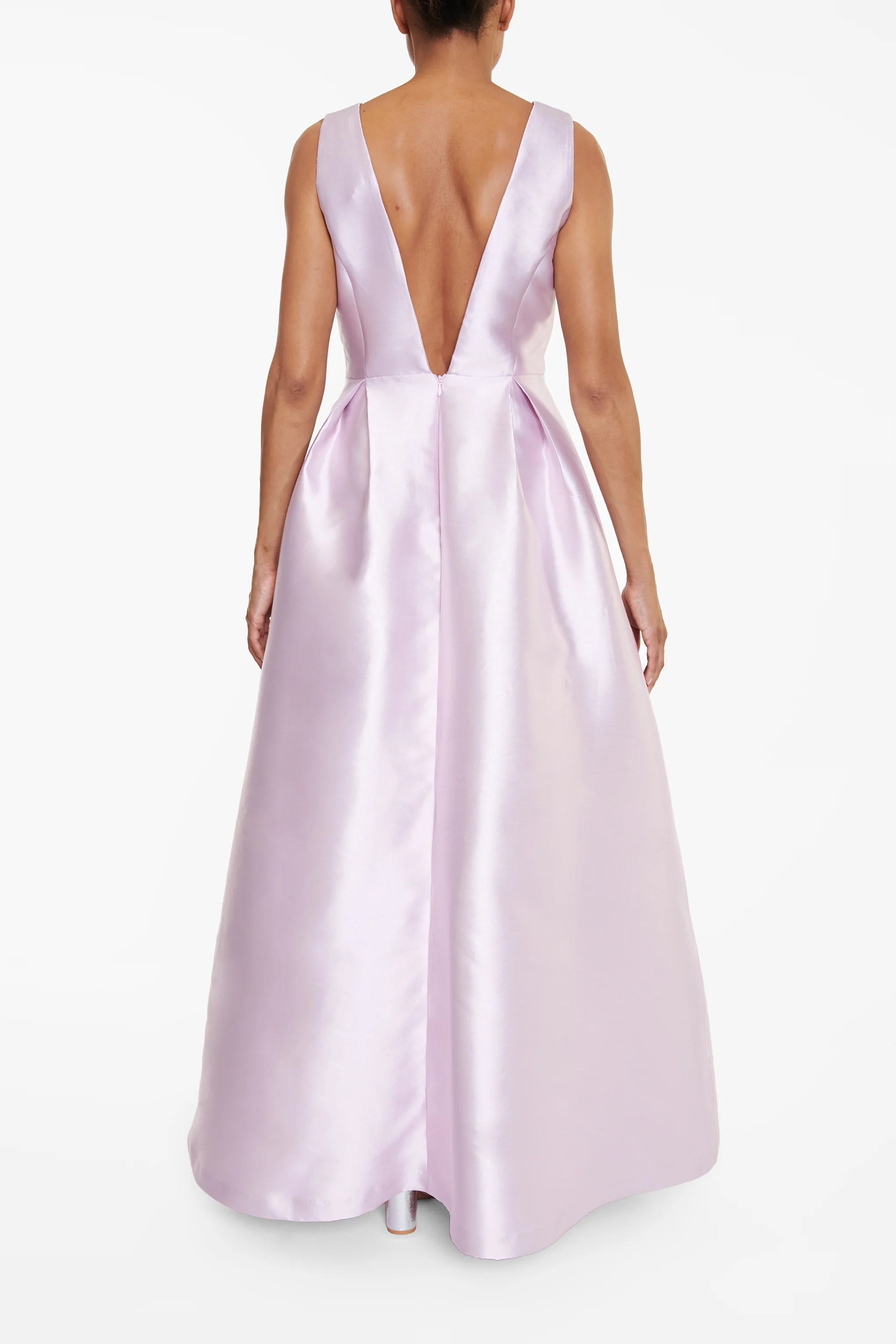 Camilla Lilac Plunge-Front Cut-Out Maxi-Dress