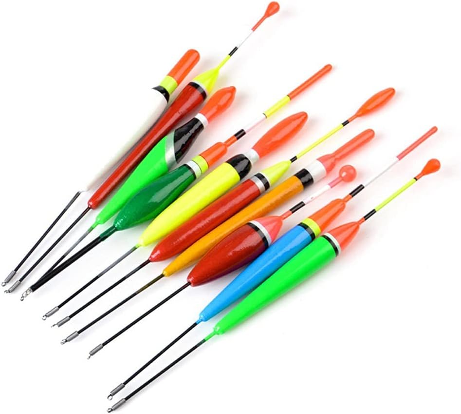 10 Stück/Set Angelposen-Set Holzboje Float Bobber Kork Angeln Schwimmende Drift Vertikale Boje Mix Größen Angelzubehör (Größe: 5g)