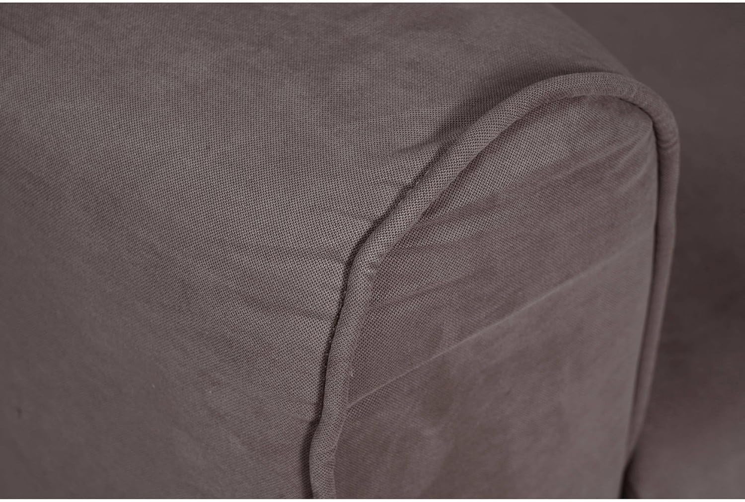 Dmora Divano Fisso 2 posti Baeza, Divano in Tessuto, Sofà lineare salvaspazio, Divano per Piccoli Appartamenti, 125x73h85 cm, Grigio