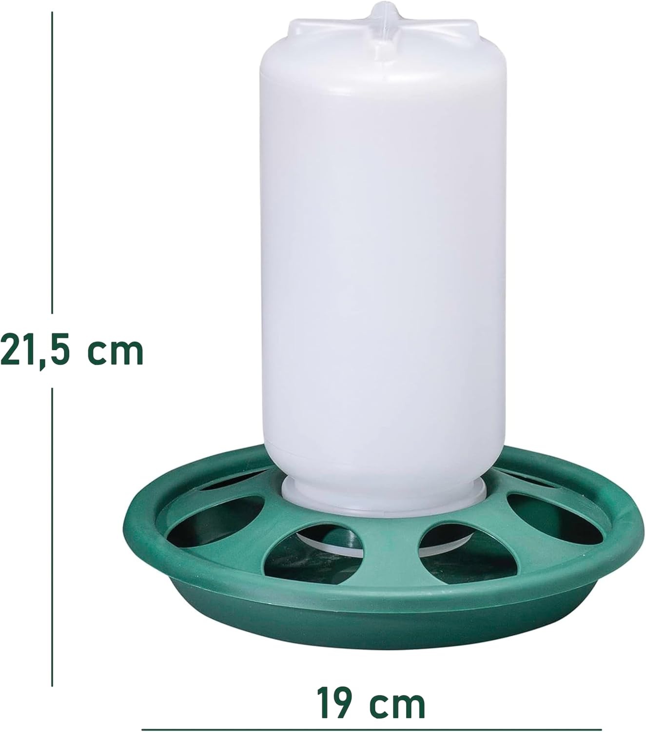 Mangiatoia per pulcini 1 Kg e Abbeveratoio per pulcini 1,5 L - in Plastica Trasparente Resistente – Piedini rimovibili - Mangiatoia per galline e Abbeveratoio per galline chiocce e quaglie