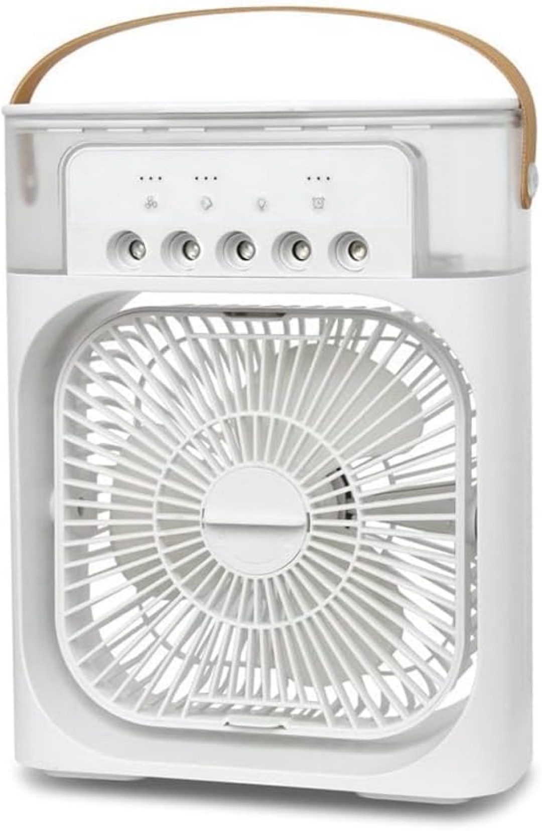 Tischventilator 3-in-1 Luftkühler, USB Ventilator mit Farblichtern.