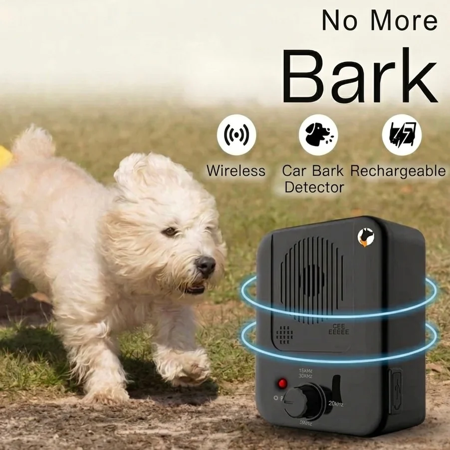 Ultrasonic Bark Control Device �C 3 Range Settings & USB Rechargeable