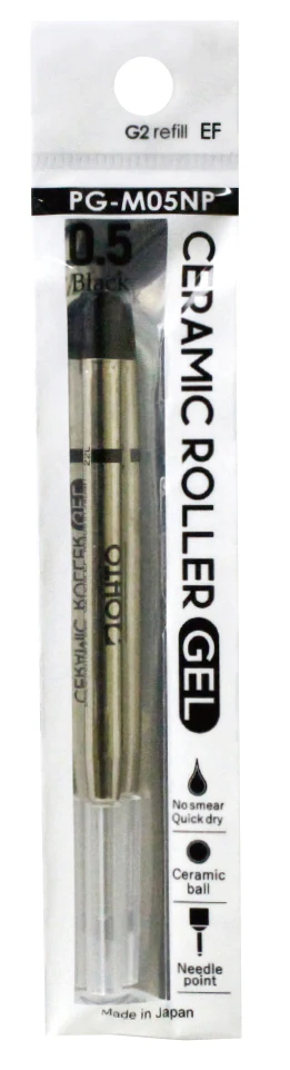 OHTO PG-M05NP Ceramic Gel Pen Refill - 0.5 mm - Black