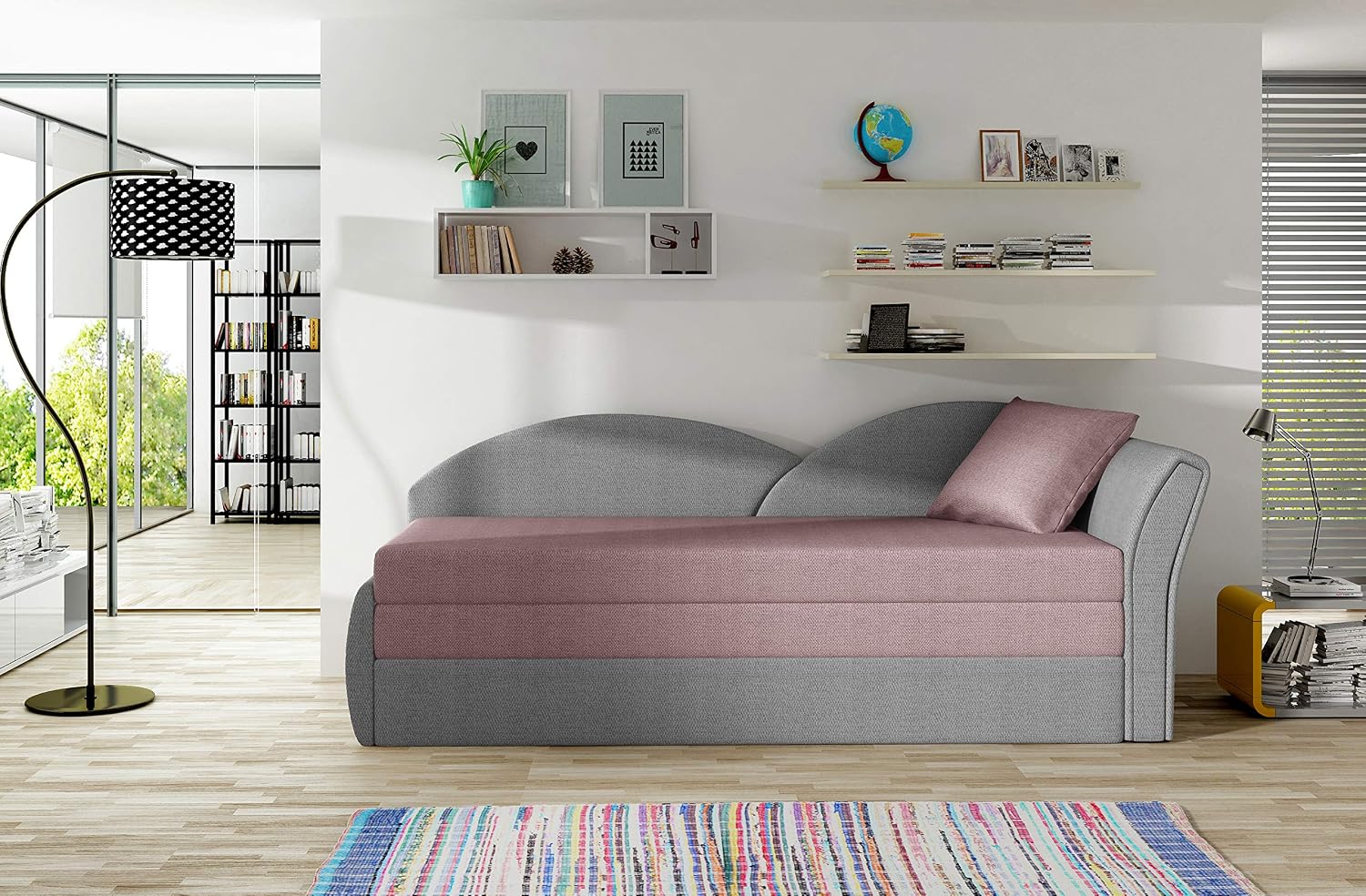 Generisch Aga Ag_13 Sofa Couch Garnitur Sofagarnitur mit Schlaffunktion und Bettkasten