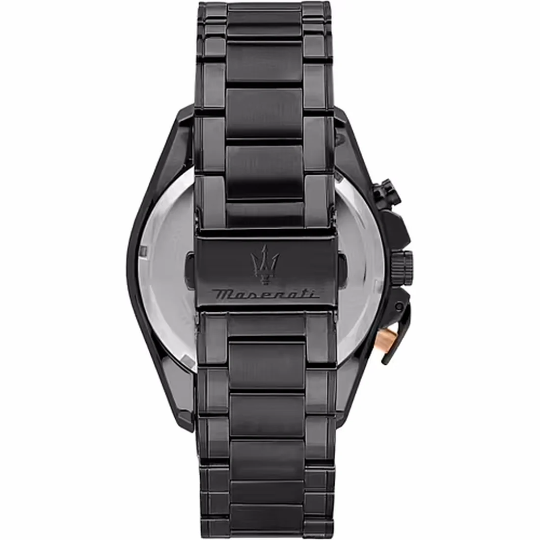 Orologio Maserati Traguardo crono PVD nero dettagli oro rosa R8873612048