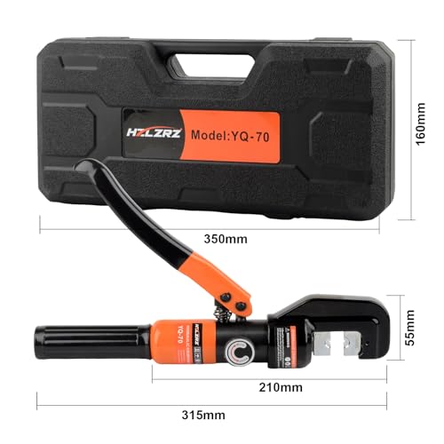 HZLZRZ Crimpatrice idraulica e pinza crimpatrice in rame professionale, gamma 12AWG 2/0AWG, 8 paia di matrici per strumento di crimpatura Pex, strumento accessori per presse idrauliche (YQ/70C) : Amazon.it: Fai da te