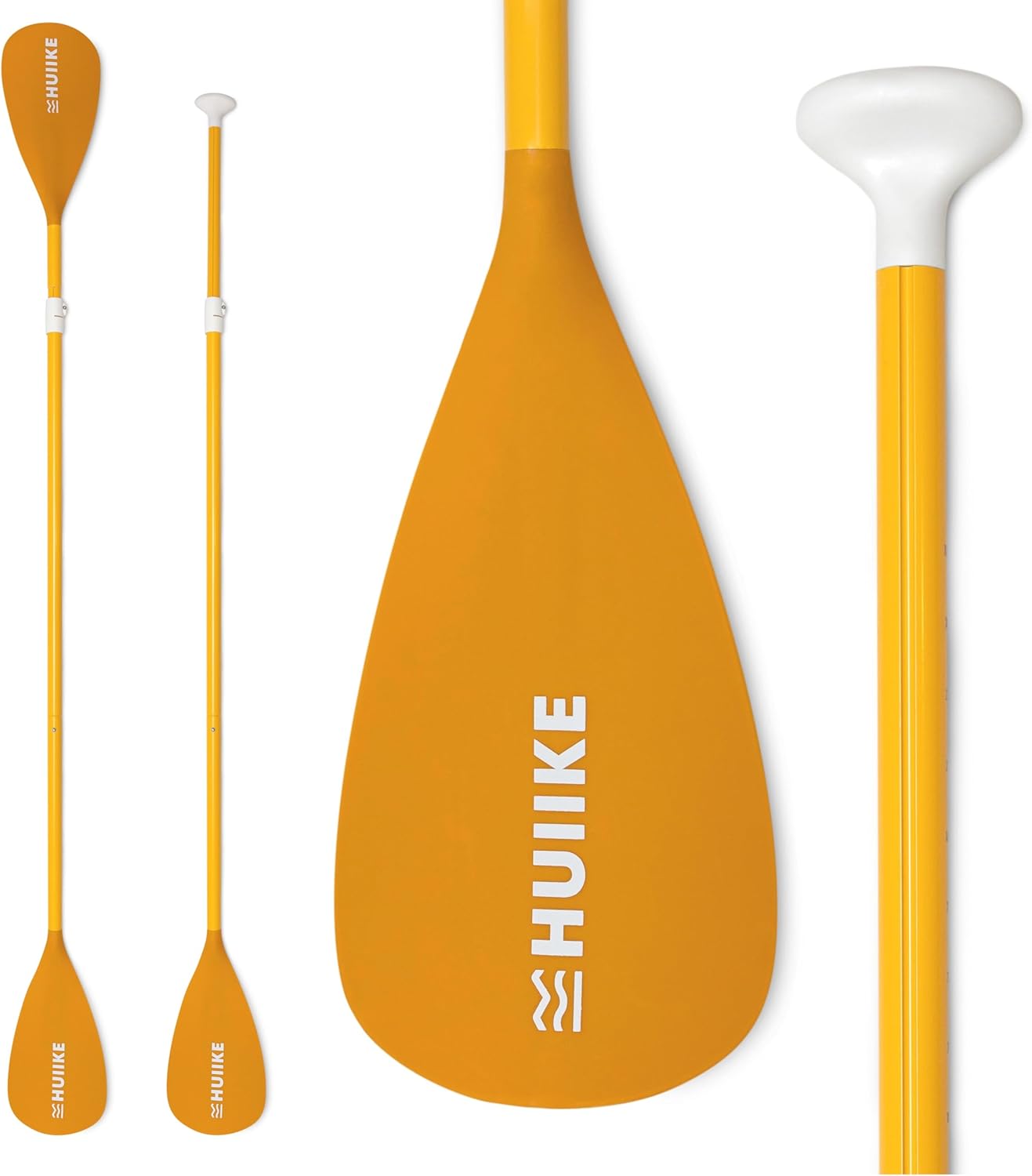 HUIIKE Pagaia SUP 2 in 1 Remi Alluminio Pagaia Doppia per SUP Remo Smontabile in 4 Pezzi | Remo Kayak, Canoa, Tavola Gonfiabili Regolabile Resistente | Accessori Stand Up Paddle Board