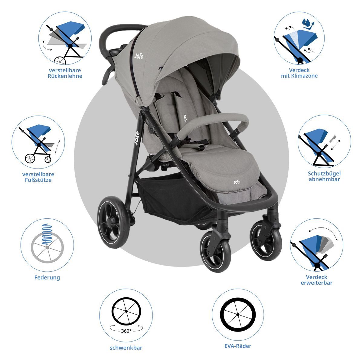 Kinder-Buggy Litetrax - Pebble