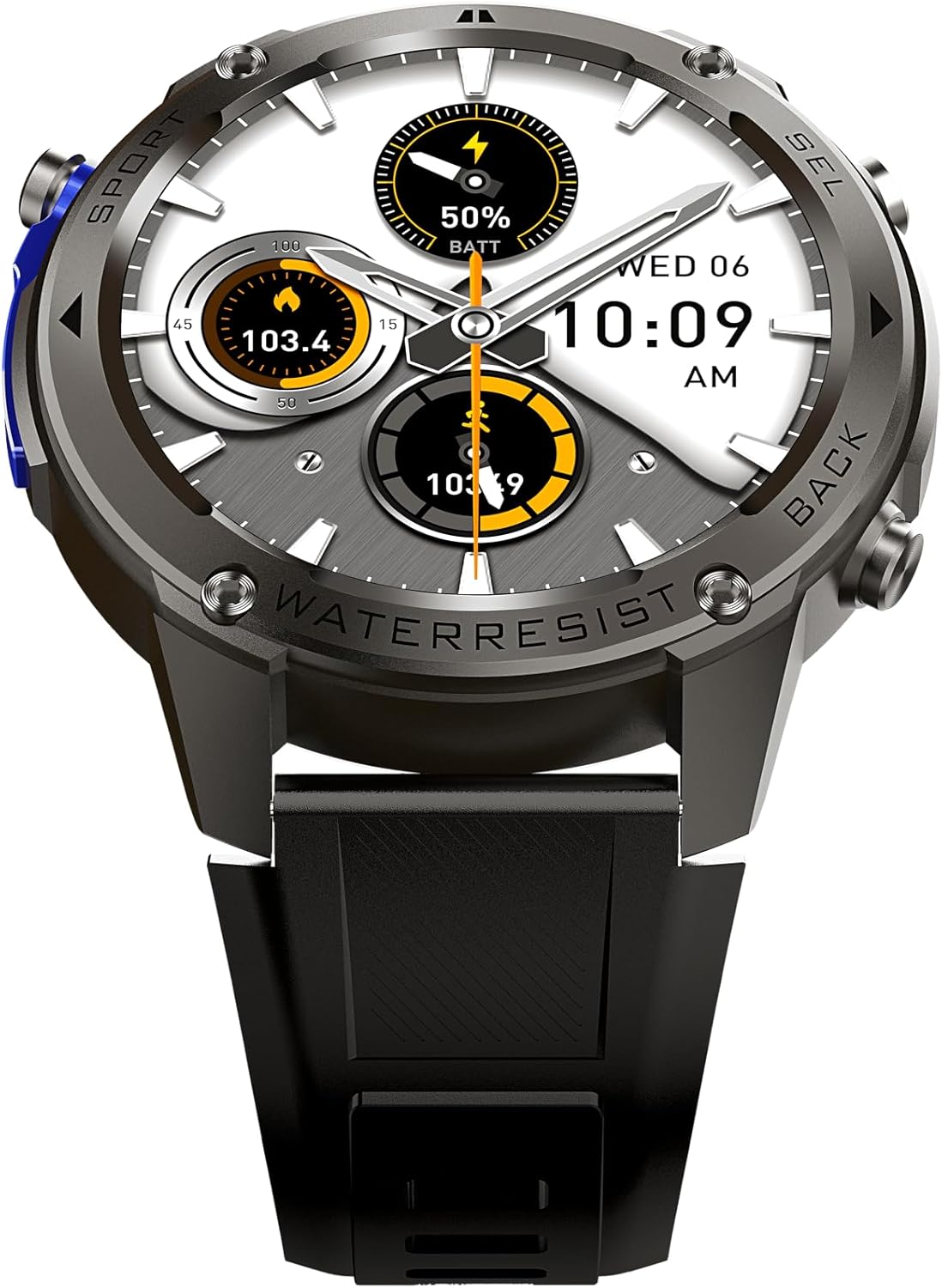 Kardena® Care GPS – Outdoor-Gesundheitsuhr mit Notruffunktion, Dual-GPS & Vitalüberwachung, AMOLED-Display, IP69K, 170+ Sportmodi, Bluetooth-Telefonie & 24h Gesundheitsmessung für Damen & Herren