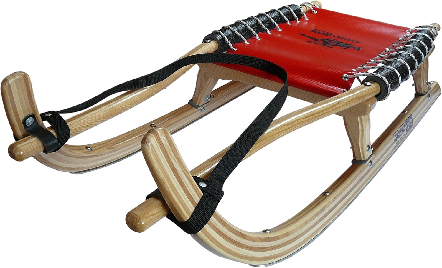 Freizeitrodel 120 cm Doppel-Farbe natur/Rennschiene/Sitz rot