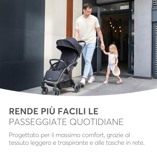KikkaBoo Passeggino CIELA, Passeggino per bambini fino a 22 kg, Piegatura automatica, Schienale reclinabile, Leggero, Compatto, Misura Bagaglio a mano, Beige : Amazon.it: Prima infanzia