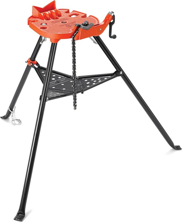 36273 460-6 Morsa a catena portatile TRISTAND per tubi da 1/8-6, rosso/nero
