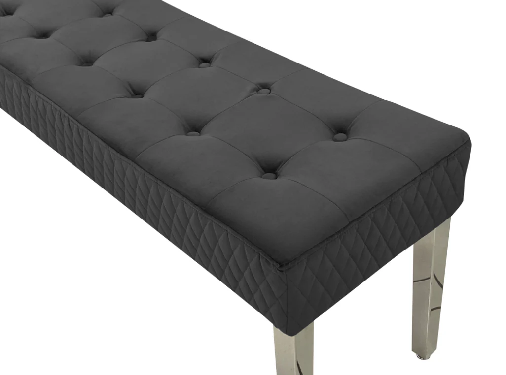 Majestic Dark Grey Bench Match With Sofia - Majestic & Valentino Chairs