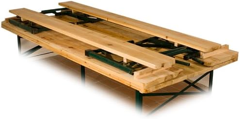 Casaria Set Mobili Stile Birreria 2X Panche da Sagra con Schienale 1x Tavolo 170x70x75 cm Salottino Esterno Feste Giardino