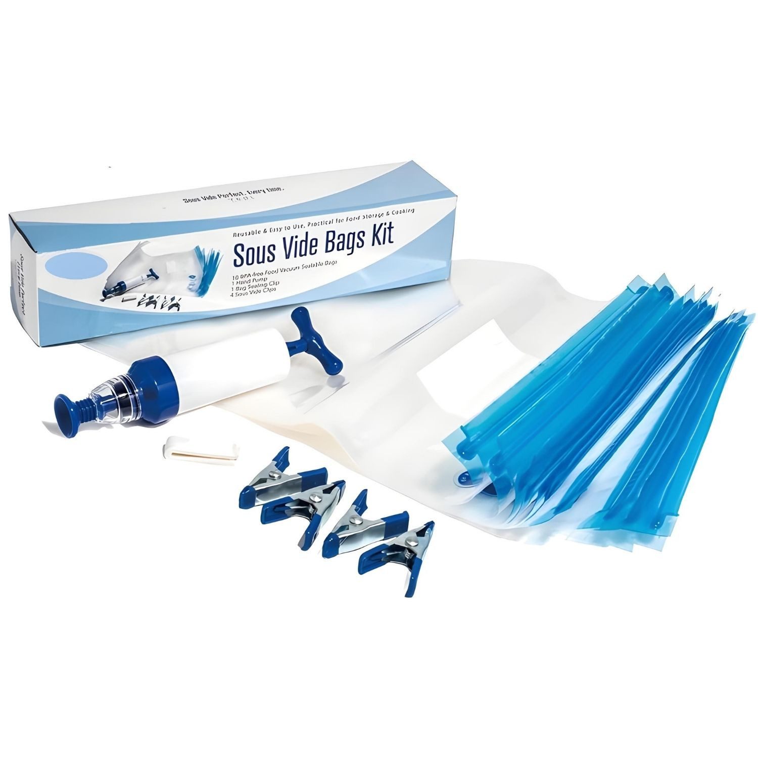Sous-Vide Garer Sous-Vide Garen Set 10 Beutel, Handpumpe, und Verschlüsse