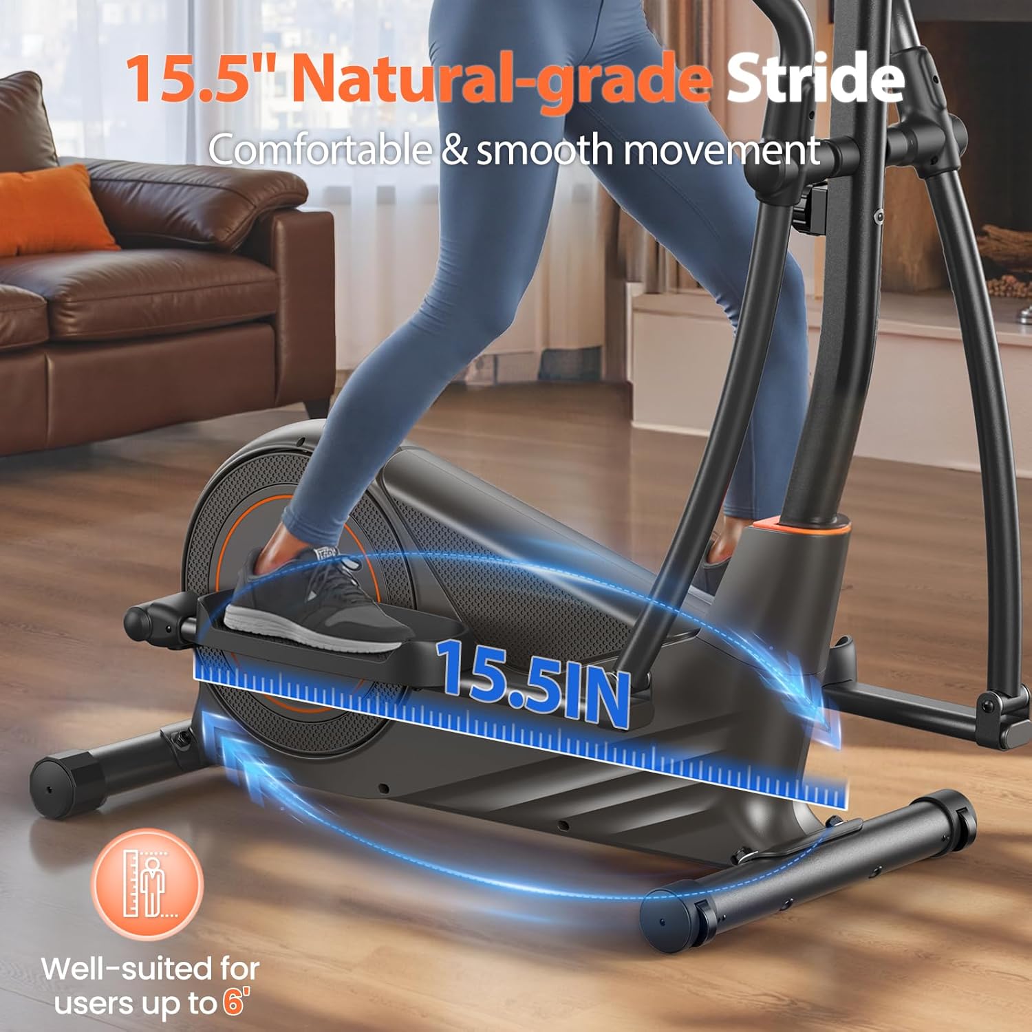Niceday Elliptical Machine, 15.5–20IN Stride, 16 Levels, 500LB Capacity