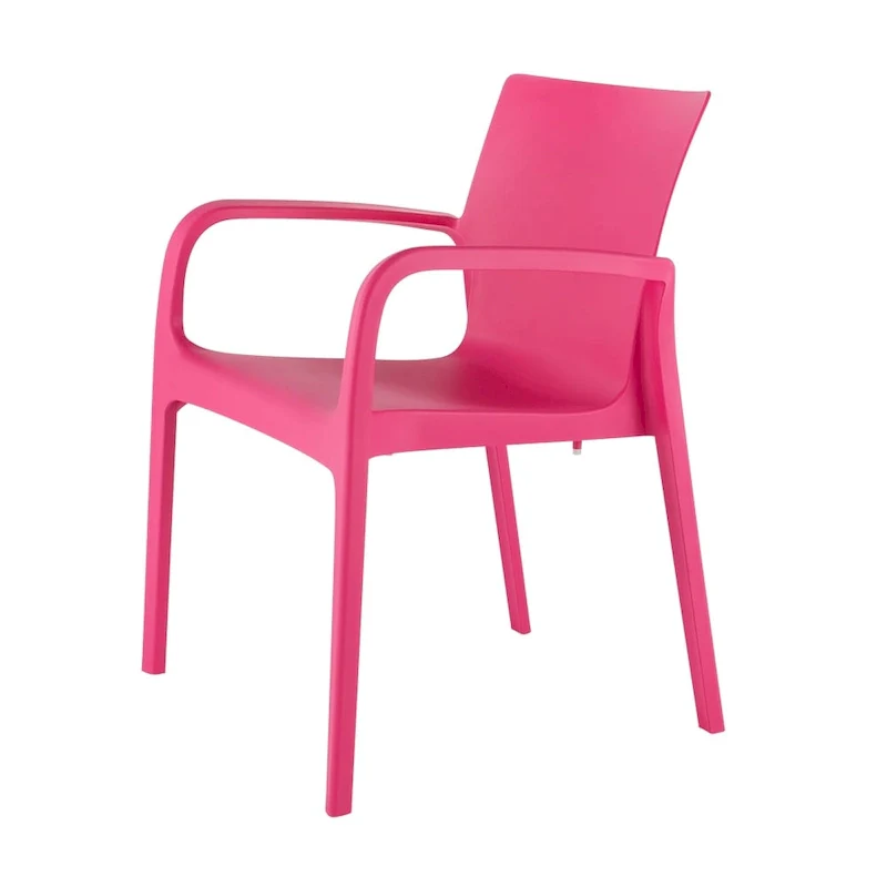 Alissa Resin Stackable All-Weather Dining Armchair, Set of 2