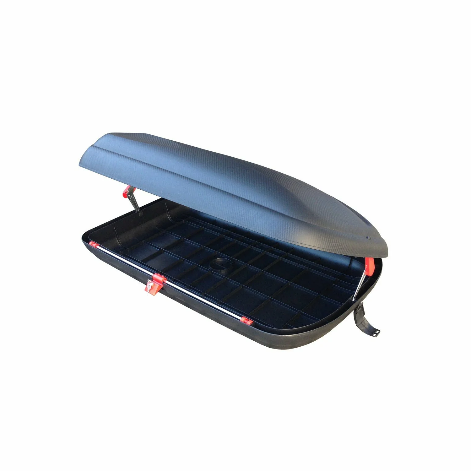Baule tetto auto in polipropilene Linea Carbon - 132x77,8cm