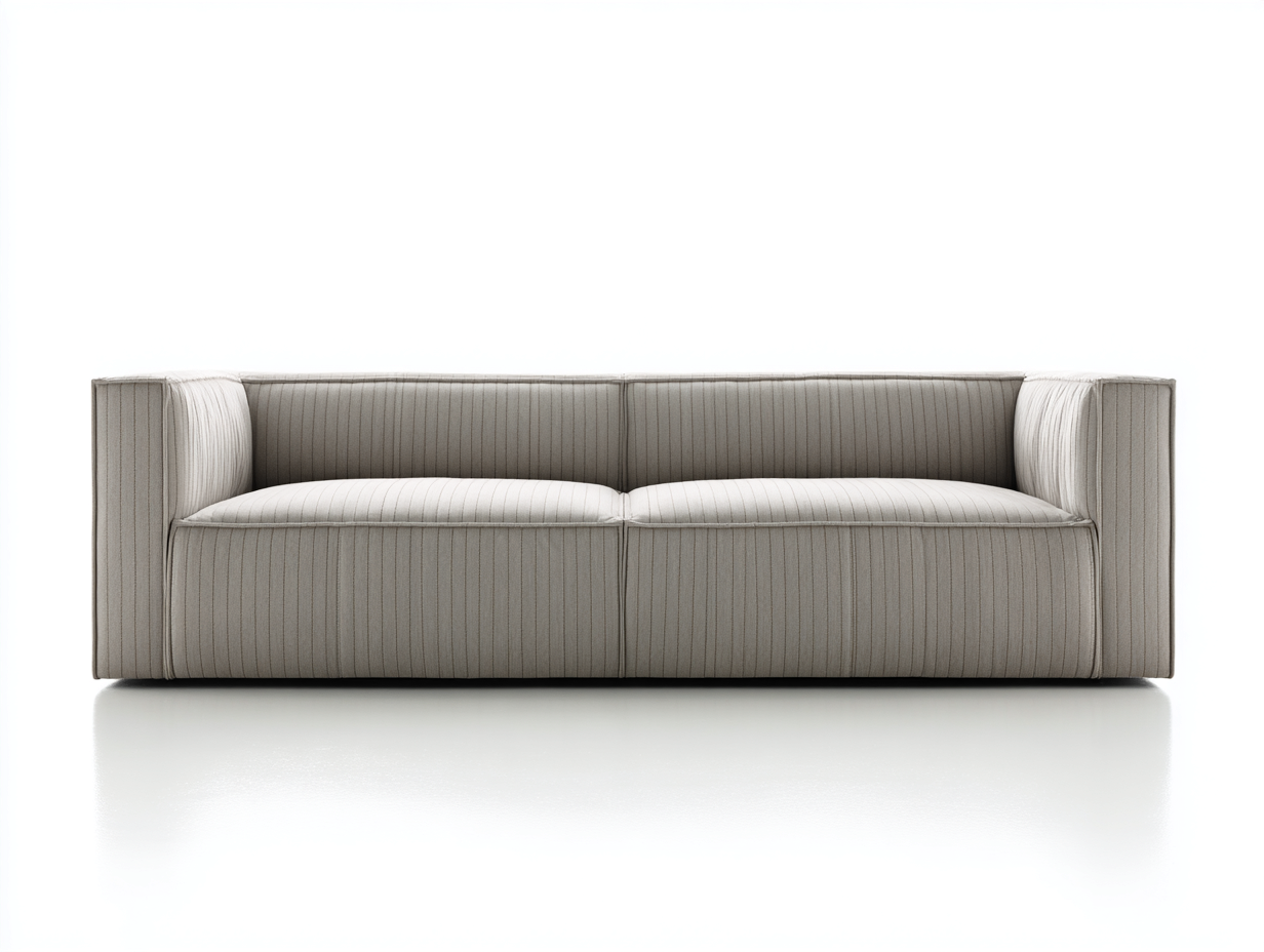 Sofa 2-Sitzer Stoffbezug 180x90x75 cm Hellgrau Modernes Design