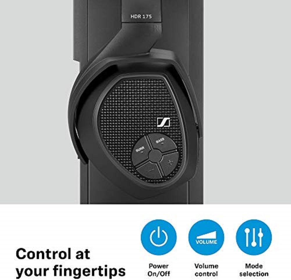 Sennheiser RS 175, Cuffia Wireless Tecnologia Digitale, Over-Ear, Nero