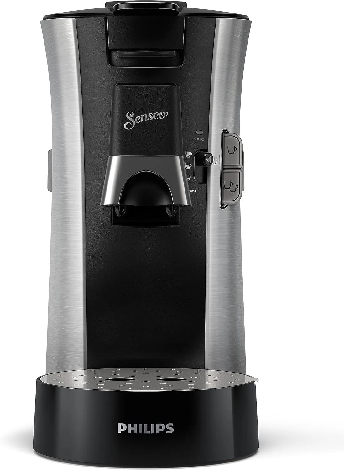 Philips Senseo Select CSA240/20 Koffiepadapparaat (koffiesterktekeuze Plus, memo-functie, van gerecycled plastic), Zwart Eco