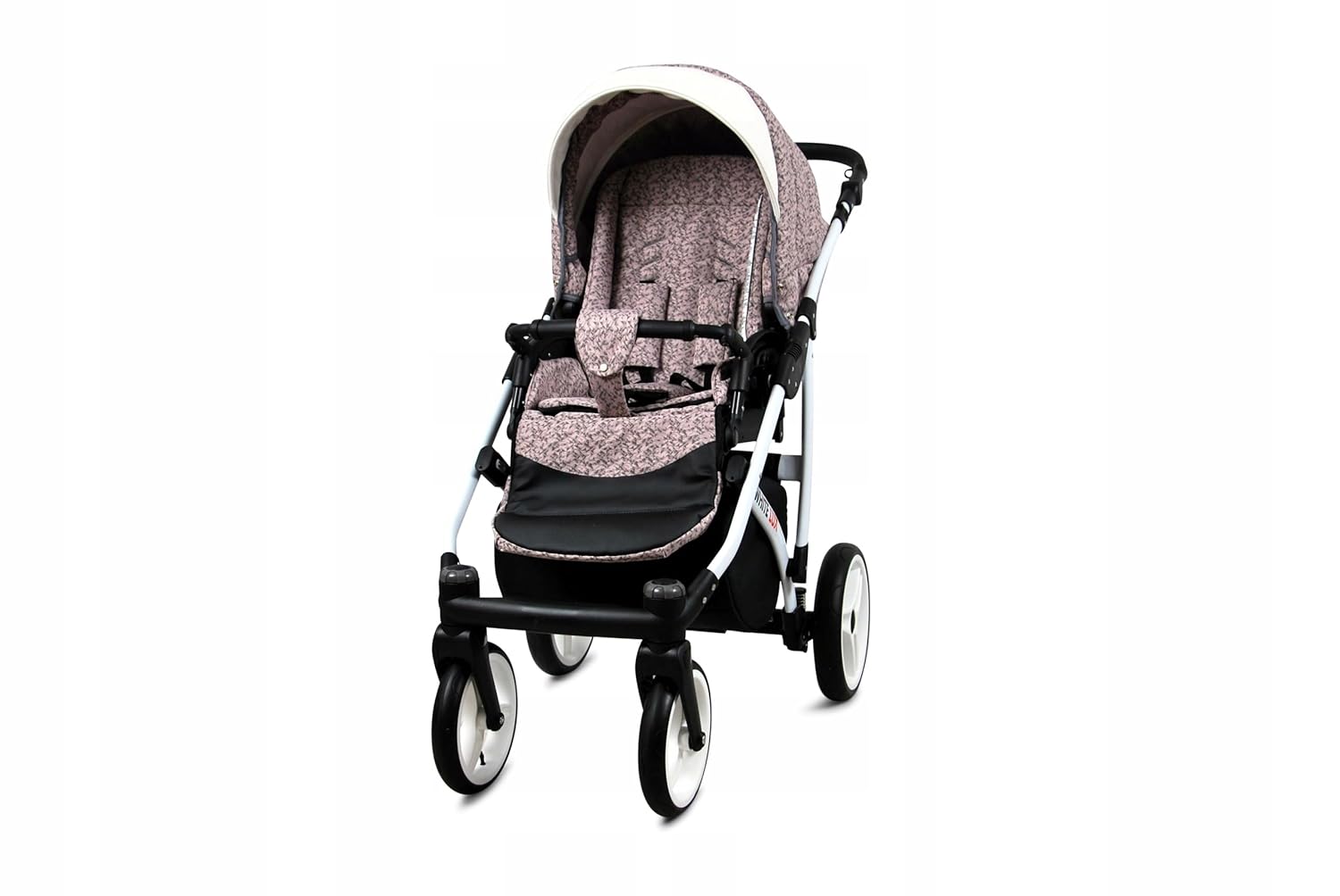 BabyLux® Bambimo Kinderwagen Set 3 in 1 - White Lux - incl. Babywanne, Buggy Sportsitz, Auto-Babyschale - Autositz - Kinderwagenset - Kombikinderwagen mit Wickeltasche, Regenschutz usw.