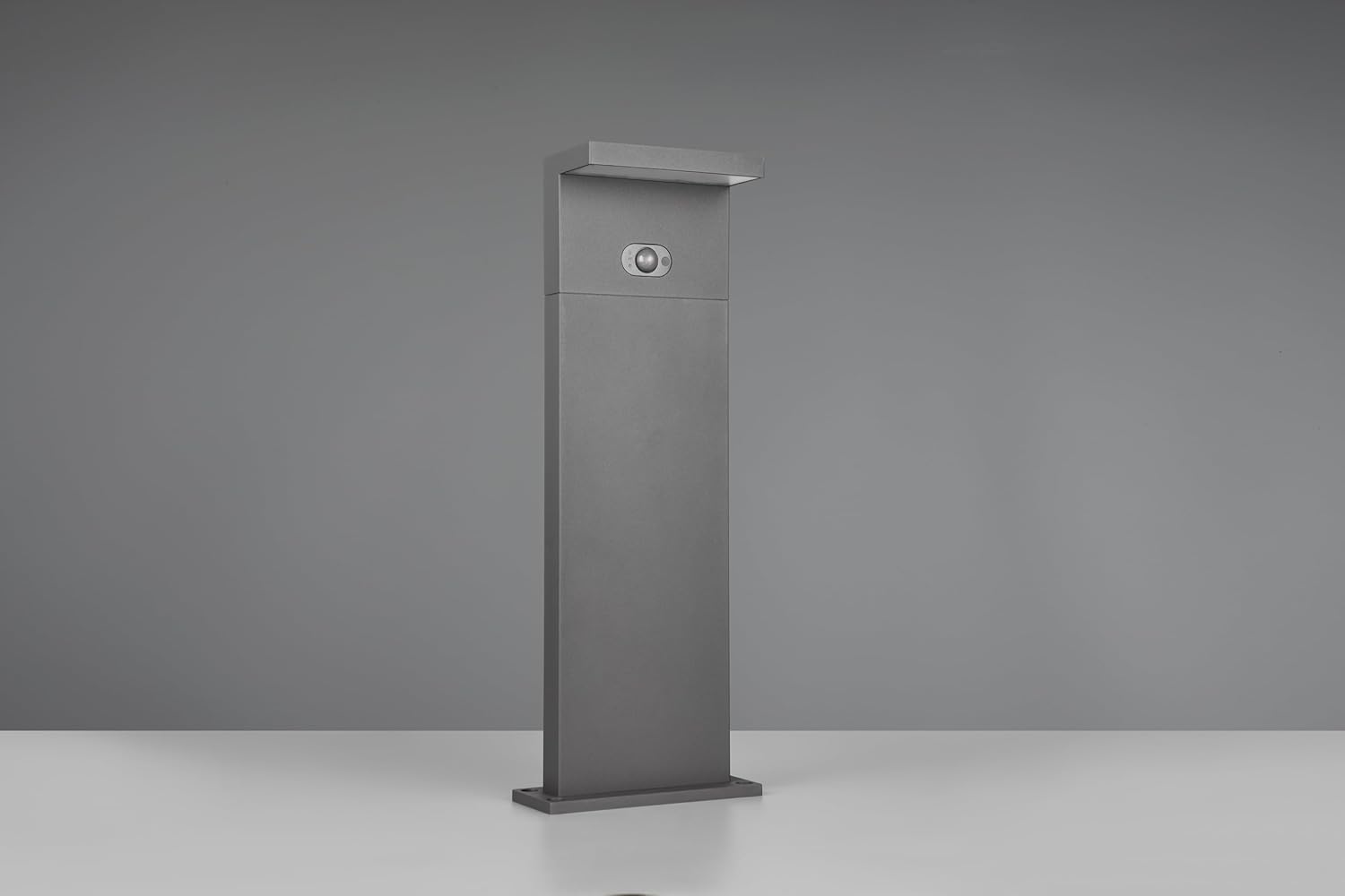 Trio Leuchten LED Außen Wegeleuchte Blyde 553569142, Aluminium Druckguss Anthrazit, 5 Watt LED, Hybrid Solar/Netzbetrieb, Dämmerungssensor, Bewegungssensor