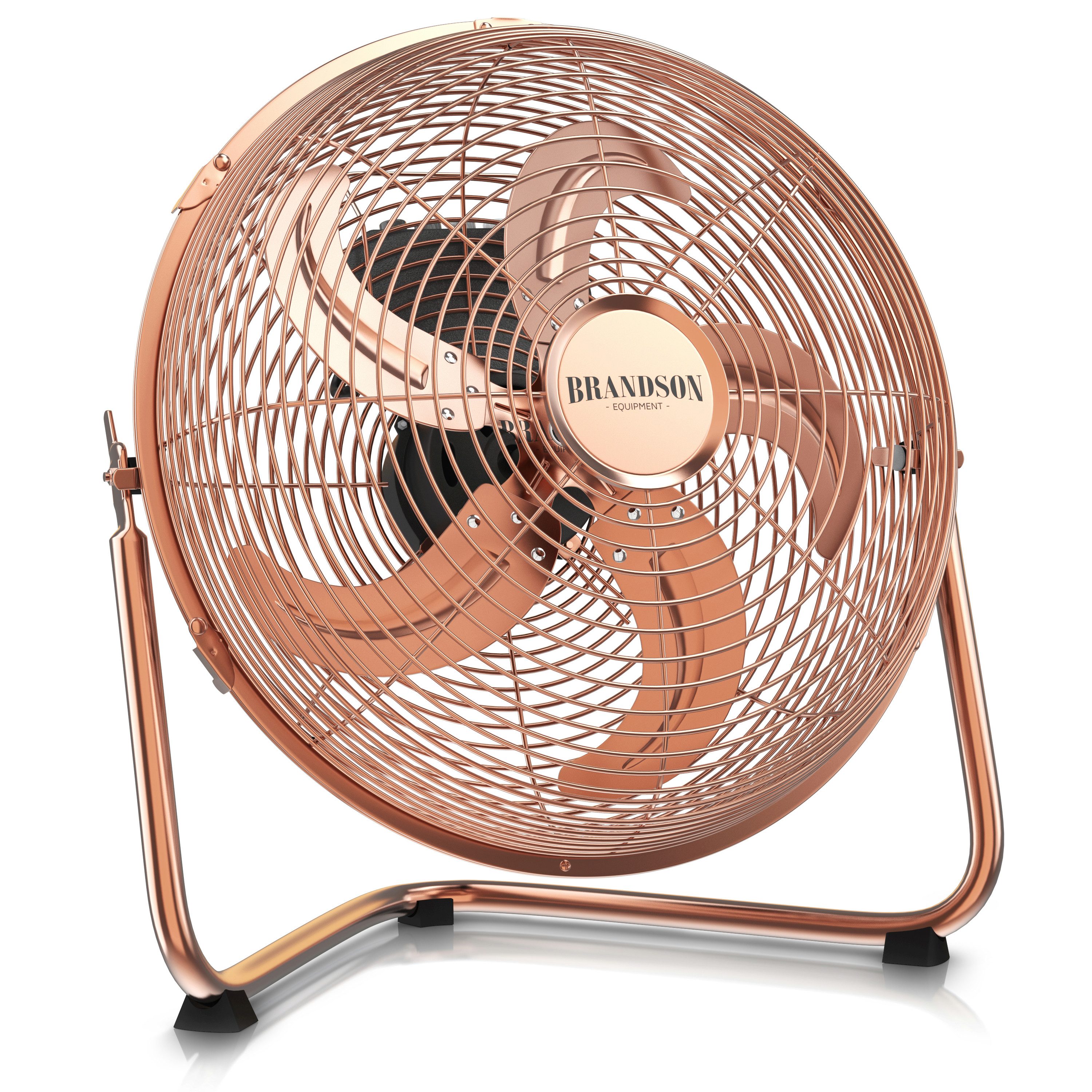 Windmaschine Bodenventilator im Retro Stil, hoher Luftdurchsatz, 55W, Kupfer
