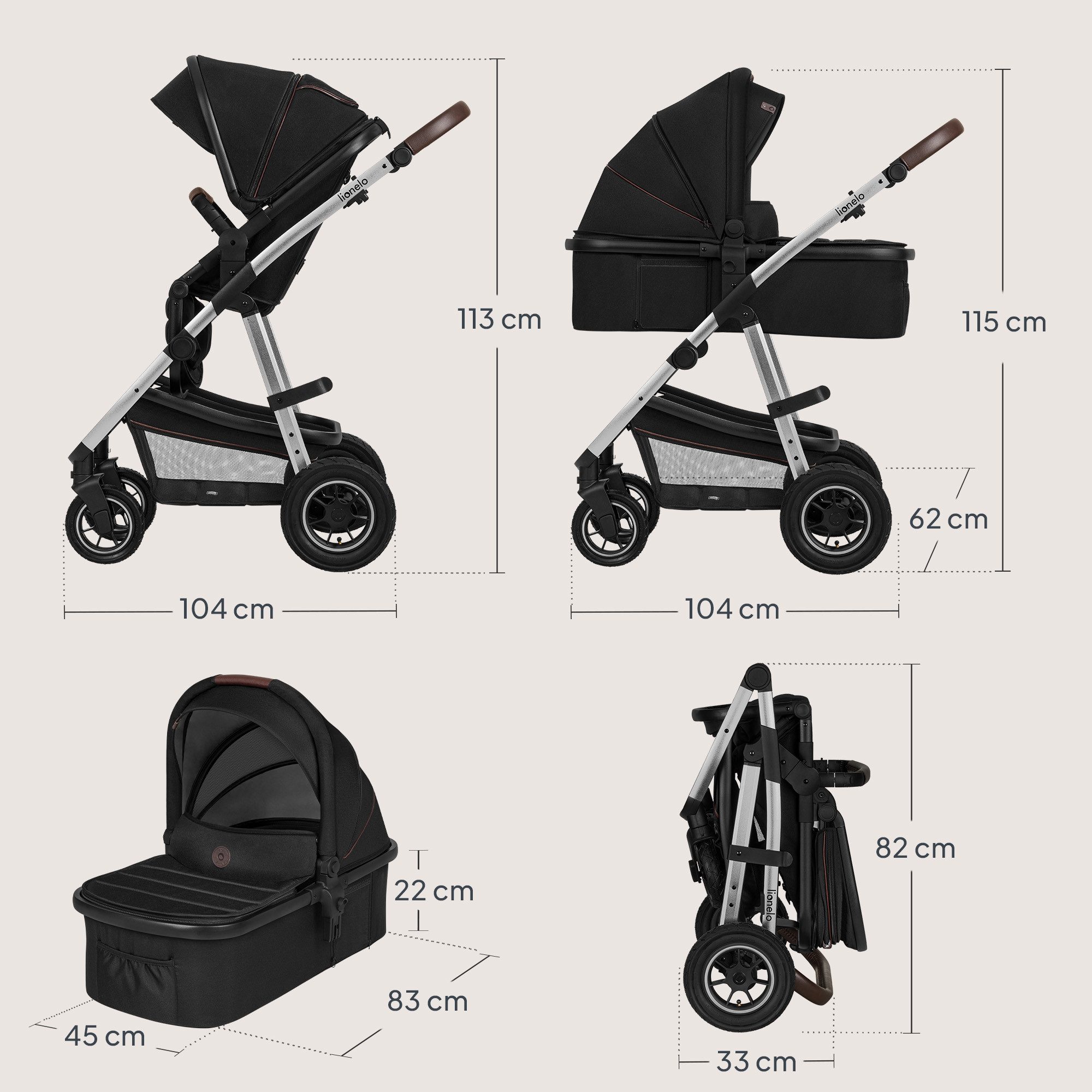 Kombi-Kinderwagen Amber 2in1