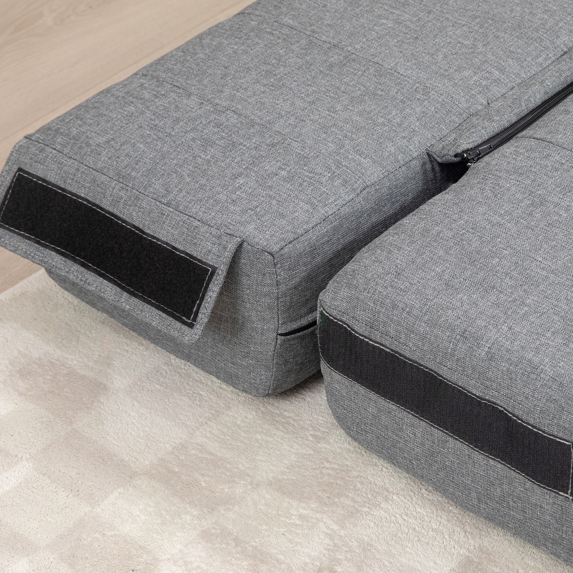 Opvouwbare Gastenbed Stoel, Slaapbank, Opvouwbaar, tot 250 kg, 138x80x50 cm, Grijs