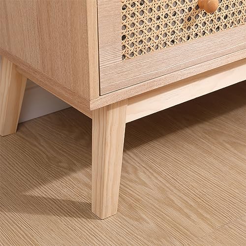 Cassettiera rustica in legno naturale con 3 grandi cassetti per camera da letto, finitura nera : Amazon.it: Casa e cucina